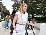 Moment daughter of Trump’s would-be assassin Ryan Routh LOSES IT outside of court after father convicted of trying to kill president