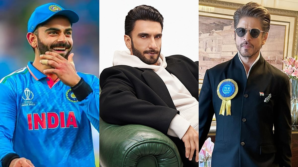 Virat Kohli, Ranveer Singh, Shah Rukh Khan Top India’s Most Valued Celebrity List; Bollywood Faces Competition From South