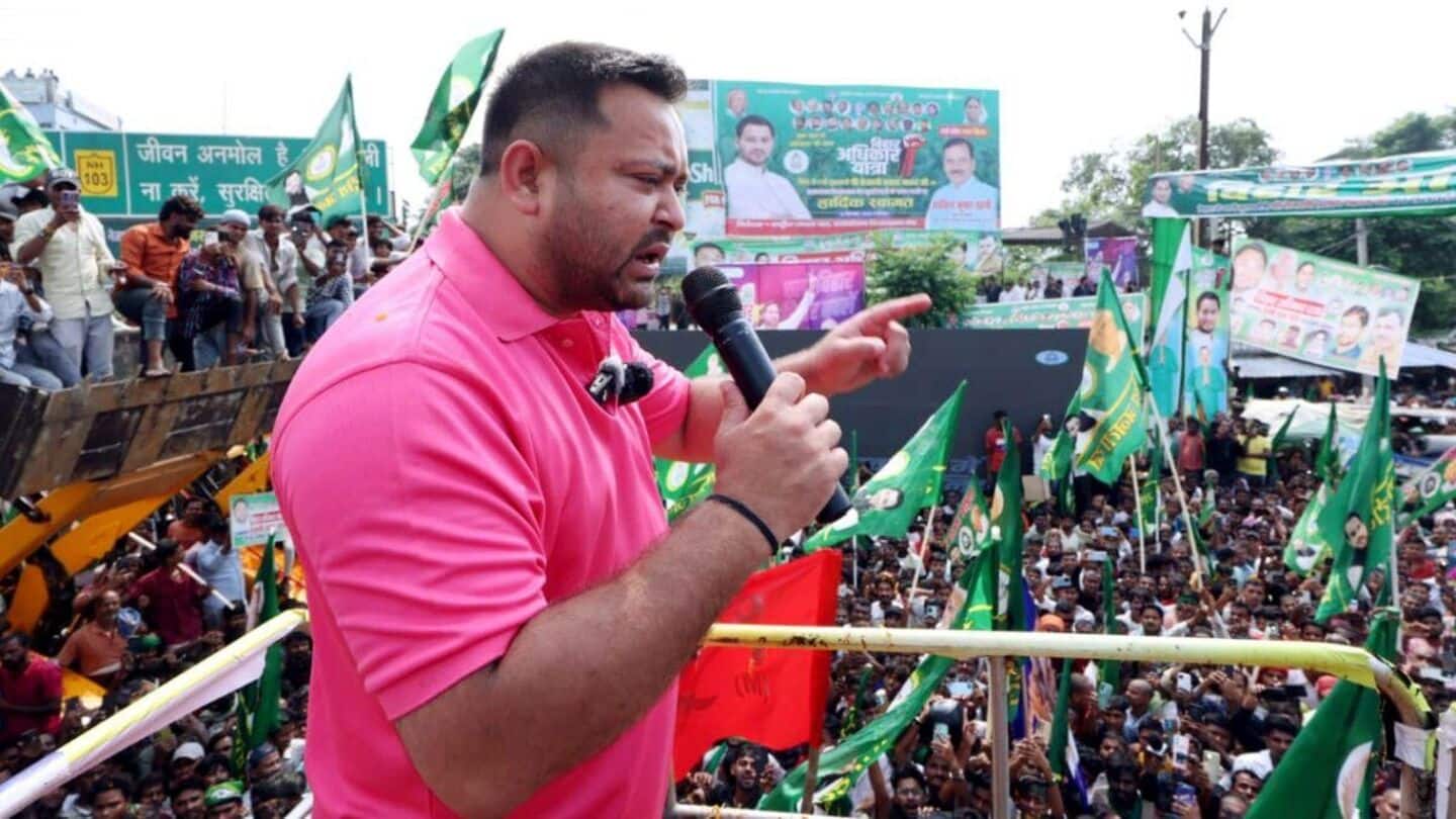 BJP alleges PM Modi’s mother abused at Tejashwi Yadav rally