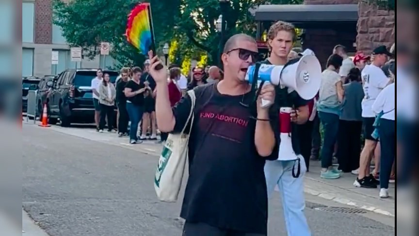 SICK: Godless Pro-Abortion Protester Chants “Erika Kirk Has Got To Go” at TPUSA’s First Campus Event Since Charlie Kirk’s Assassination
