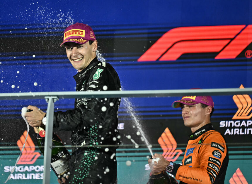 F1: Russell wins Singapore GP as McLaren seal constructors’ title