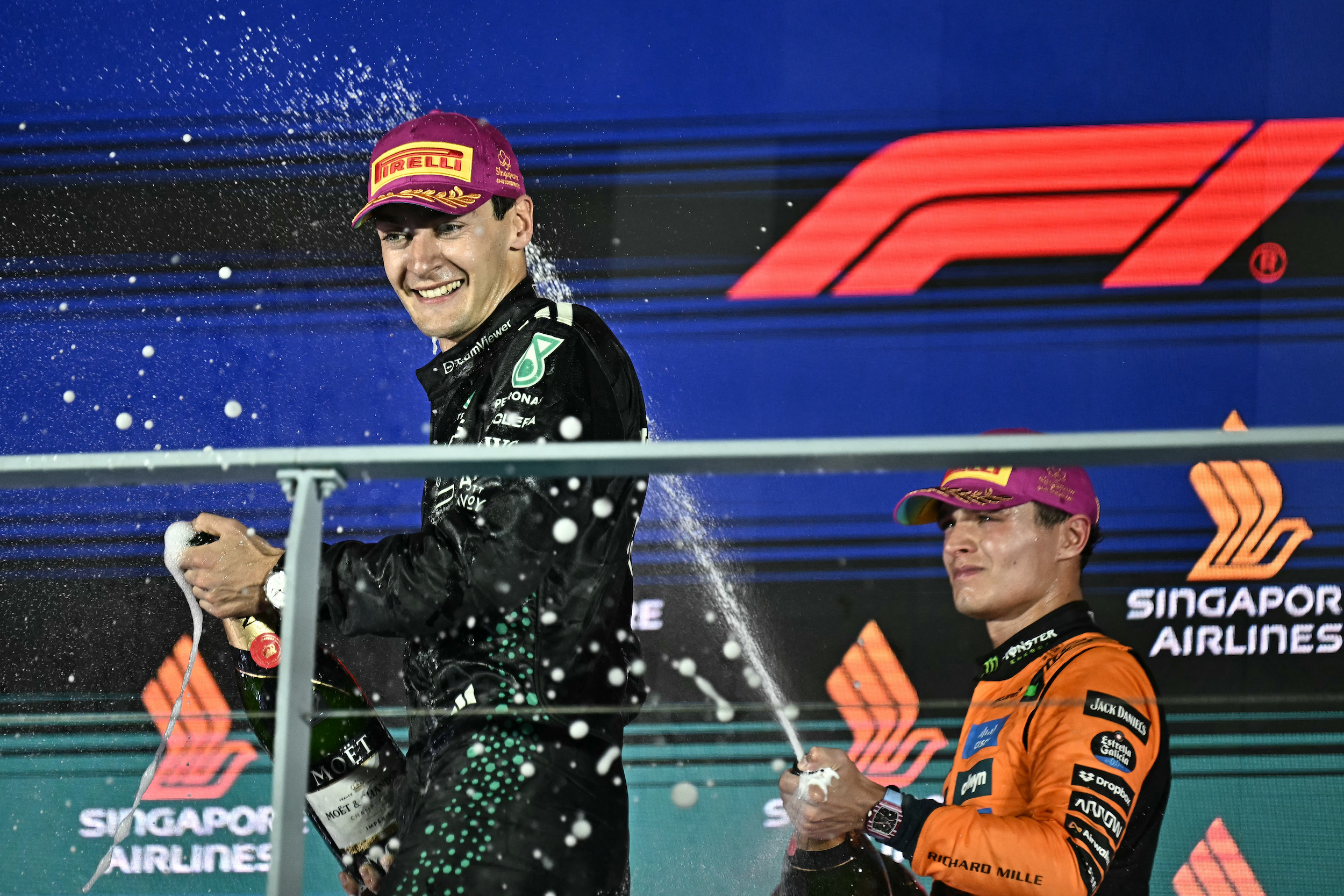 F1: Russell wins Singapore GP as McLaren seal constructors’ title