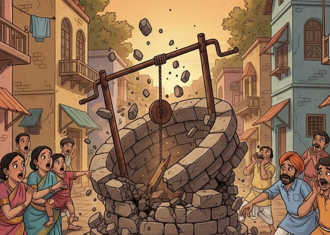 Indore News: Mishap Averted As Old Well Collapses Near Temple