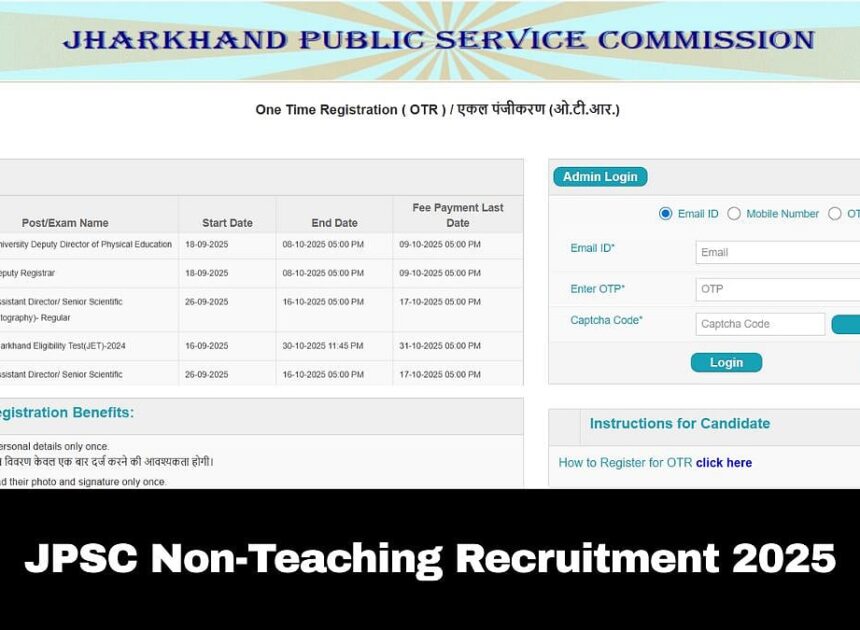 JPSC Non-Teaching Recruitment 2025: Registration Window Closes Today; Check Details Here