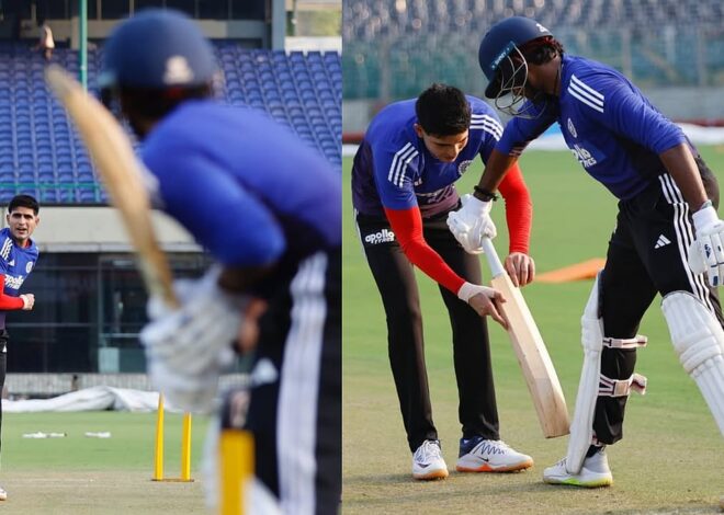 IND vs WI 2nd Test: Shubman Gill Mentors Sai Sudharsan Amid Poor Batting Form Before Delhi Test