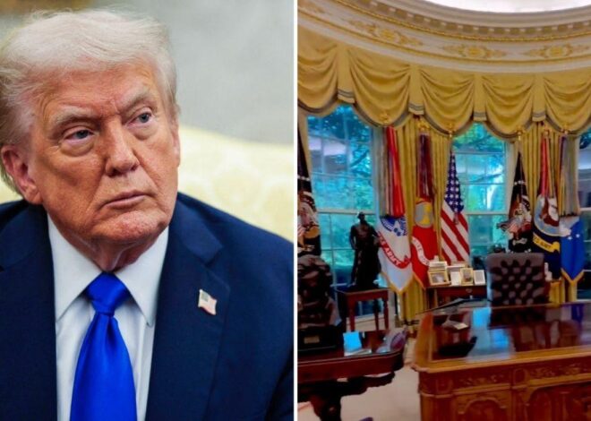 Trump’s ‘Tacky’ Oval Office Redesign Slammed for ‘Overload of Gold’ as Critics Rage ‘Waste of Money’ Following Prez’s Latest White House Update