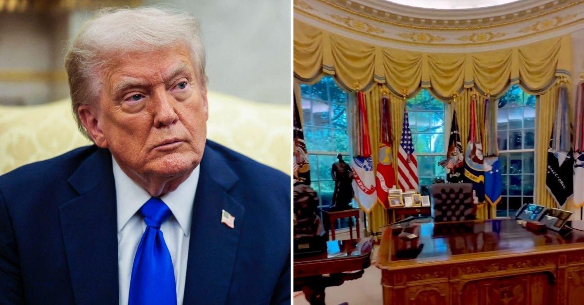 Trump’s ‘Tacky’ Oval Office Redesign Slammed for ‘Overload of Gold’ as Critics Rage ‘Waste of Money’ Following Prez’s Latest White House Update